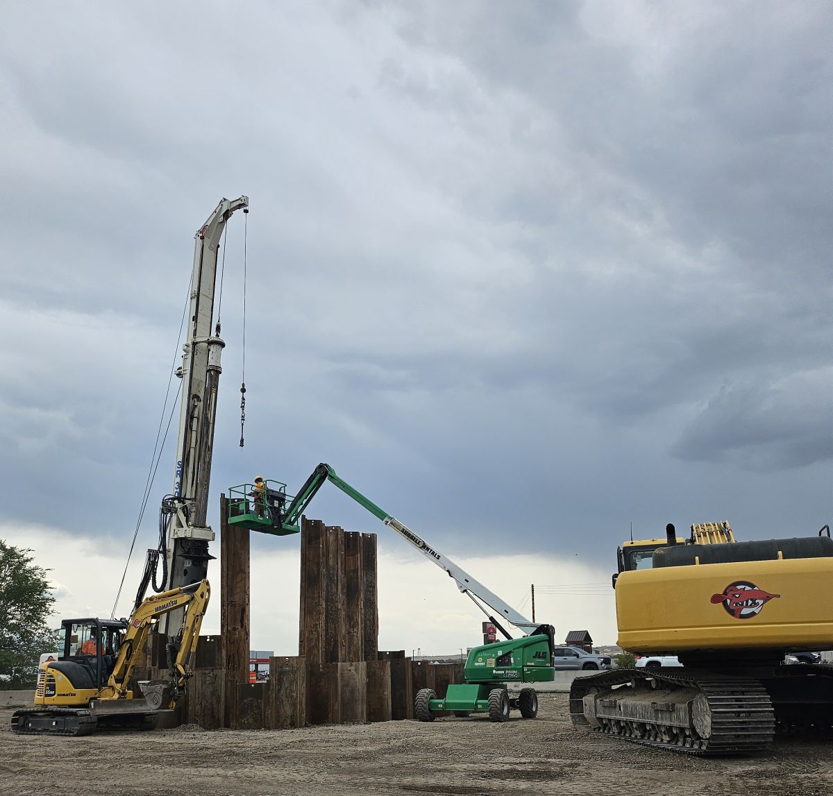 Sheet Piles and Bore Rig