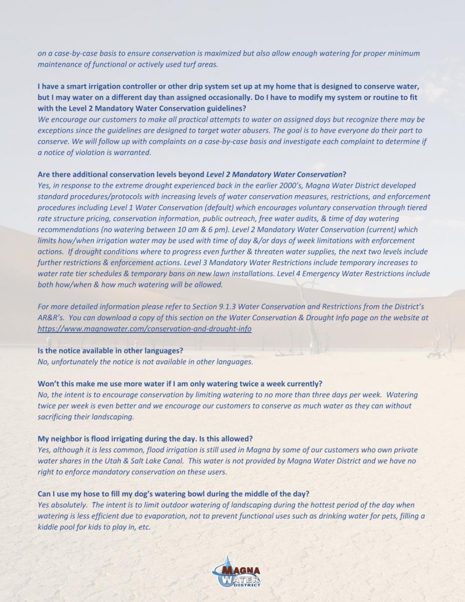 FINAL_2022 Drought Response & Mandatory Water Conservation FAQ's Page 002